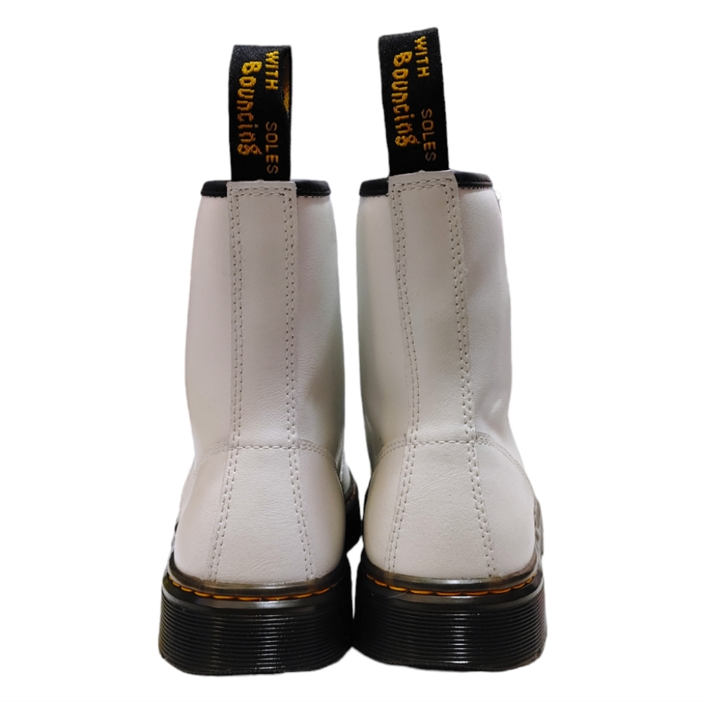 Dr. Martens Zavala White Leather Lace Up High Top Combat Boots Mens Size 8 - Picture 6 of 8